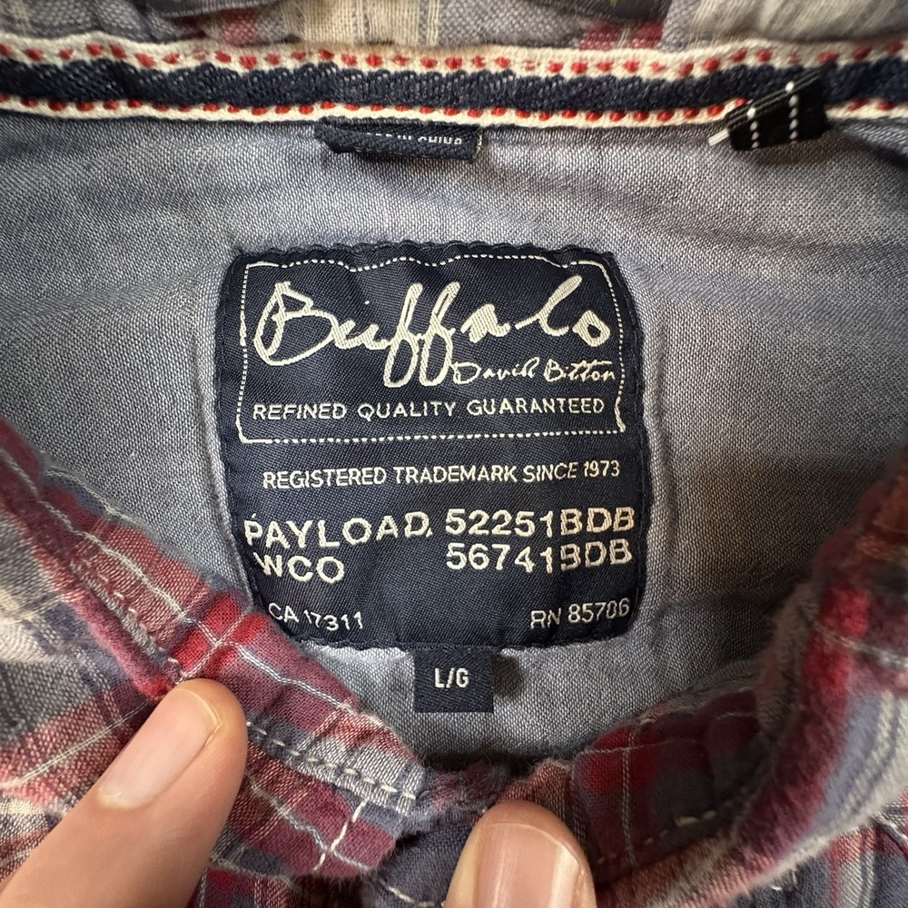 Buffalo David Bitton Men's L (Fits like M) Multicolor SS Plaid SEE DESCRIPTION - Picture 3 of 16